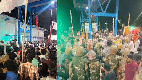 Case registered against 500 people for vandalising NH toll plaza