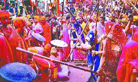 Preparations for Holi celebrations begin in Mathura ahead of Basant Panchami