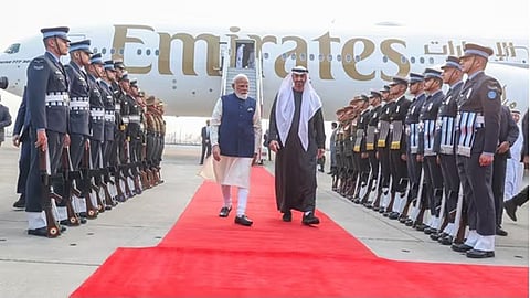 UAE president Al Nahyan arrives in India