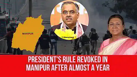 President rule revoked in Manipur hours before new govt takes oath