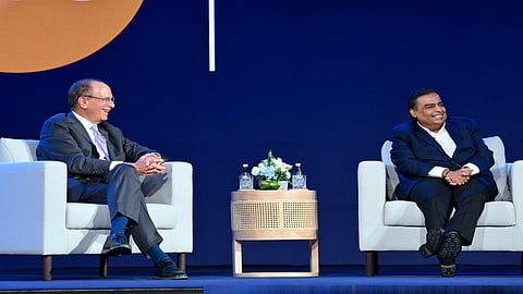 Speaking At a fireside chat organized by JioBlackRock in Mumbai, Ambani and Fink emphasized the unparallelled opportunity for Indians to invest and participate in India's growth journey