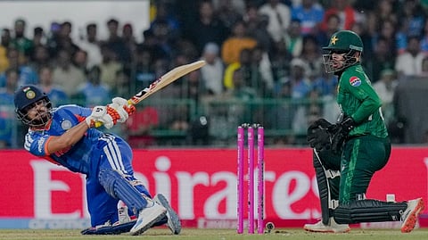 India's Ishan Kishan during an ICC Men's T20 World Cup 2026 cricket match between India and Pakistan, at R Premadasa Stadium, in Colombo, Sri Lanka, Sunday, Feb. 15, 2026.