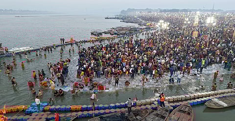 21 lakh devotees take holy dip in Ganga, Sangam on Magh Mela's last day