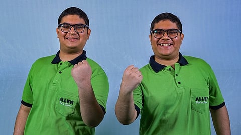 Identical twins Mahroof Ahmed Khan and Masroor Ahmed Khan, both scored an identical 285 in their JEE Main, hitting the 99.998th percentile.