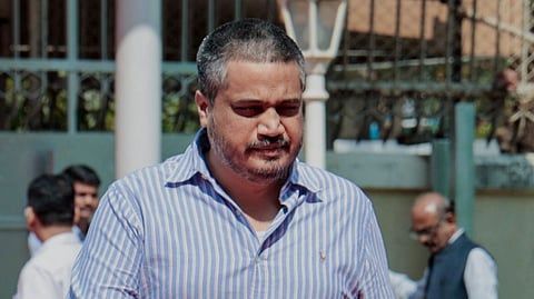 NCP (SP) MLA Rohit Pawar arrives at Vidhan Bhavan during the Budget session of the Maharashtra Legislative Assembly, in Mumbai, Wednesday, Feb. 25, 2026.