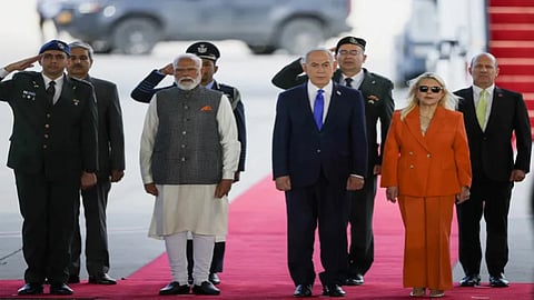 PM Modi arrives in Israel