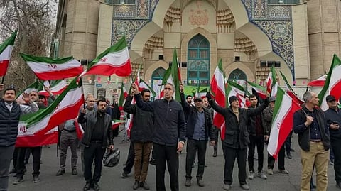 Protest in Iran against US-Israel attacks