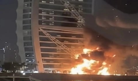 An Iranian drone hit the five-star iconic hotel in DubaiC