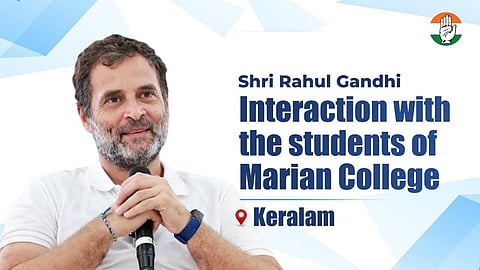 Rahul Gandhi interacts with tea estate workers in Kerala's Idukki