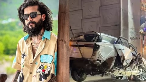 YouTuber Anurag Dobhal and the car crash during his live stream racing event.