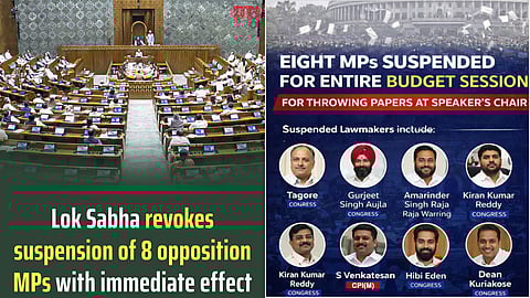 Lok Sabha revokes suspension of 8 opposition MPs with immediate effect