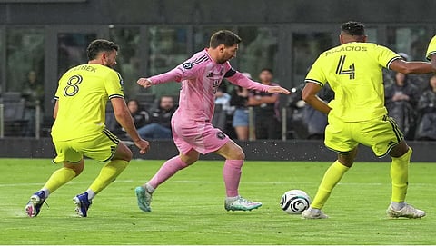 For 10, it''s 900: Inter Miami star Messi scores milestone 900th goal, joining Ronaldo in club