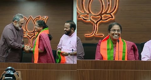 CPI(M) leader Smitha Sundaresan joins BJP