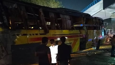 2 killed, 23 injured as sleeper bus overturns in Delhi's Karol Bagh