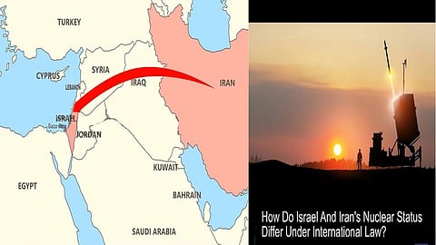 How do Israel and Iran's nuclear status differ under international law?