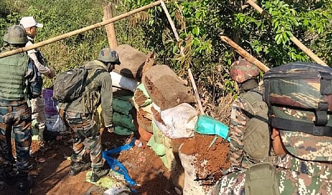Security forces destroy 21 illegal bunkers, seize 13 IEDs in Manipur