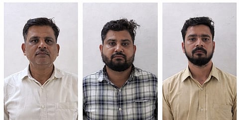 Arrested accused Prakash Jai, Prashanth Khewal, Rishikesh Tiwari.