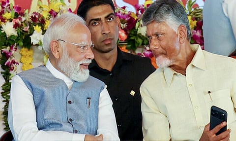 PM Modi greets Andhra CM Naidu on his birthday