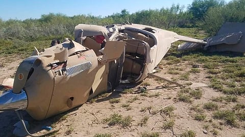 La aeronave cayó en un ejido