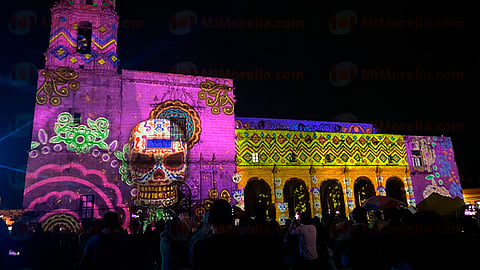 El videomapping fue suspendido para evitar concentraciones y así un alza de contagios de Covid-19