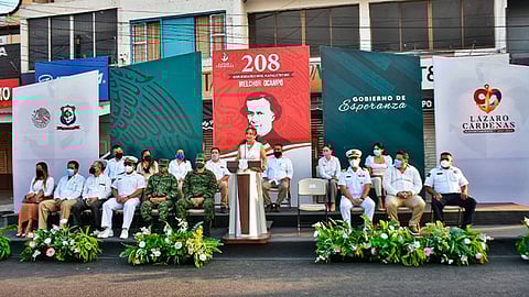 La presidenta municipal, reconoció el papel trascendental de Melchor Ocampo en las Leyes de Reforma y la Guerra de Intervención México-Estados Unidos