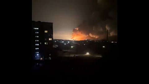 Cerca de Kiev, la capital de Ucrania, se escuchan explosiones