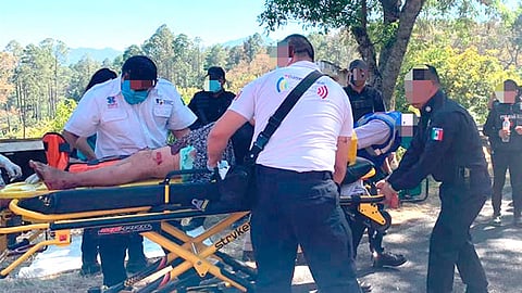 Los cuerpos policiales dieron atención de primeros auxilios a 10 pasajeros de los cuales, cuatro son menores de edad