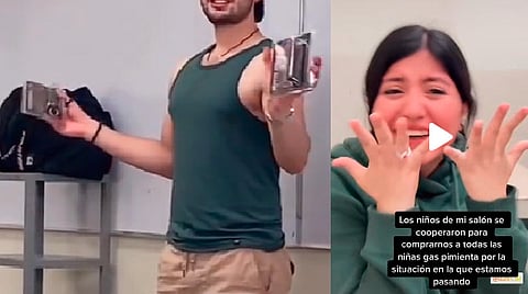 Ante el anuncio las chicas del salón muestran su emoción tras la preocupación de sus compañeros de clase