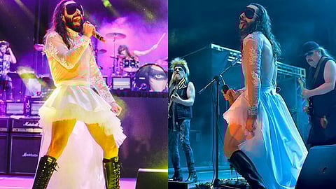 Jay de la Cueva sorprende en su concierto vestido de novia en Sonora