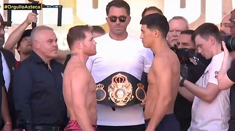 La báscula dio luz verde a ambos que buscan ganar el título de la Asociación Mundial de Boxeo (AMB) en las 175 libras