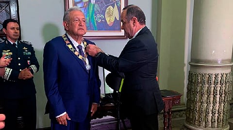 La tarde de este jueves AMLO arribó a Guatemala para sostener la reunión con el mandatario Alejandro Giammattei