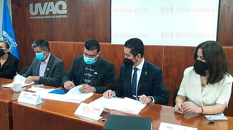 Firman UVAQ y CCEEM convenio de colaboración en favor de alumnado