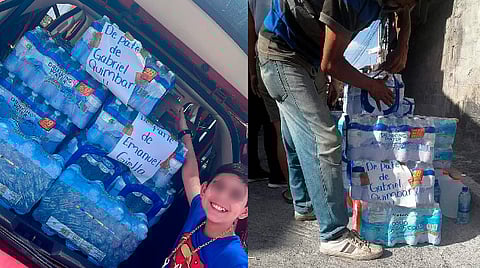 Niño manicurista reúne agua para donarla a Monterrey