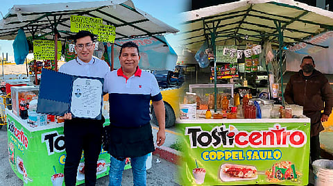 Con título en mano agradece a su padre: "Todo salió de este puesto de elotes"