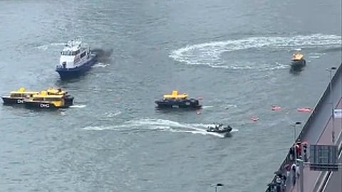 El vehículo acuático que se hundía fue rescatado