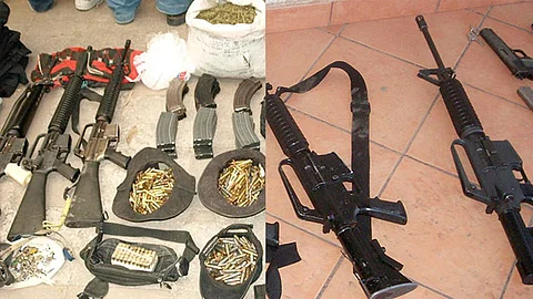 Las armas, cargadores, cartuchos, droga y vehículo fueron asegurados y puestos a disposición del Ministerio Público Federal