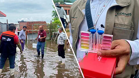 Se tomaron diez muestras al agua de la red, para descartar que se encuentren contaminadas con residuos de Vibrio Cholerae