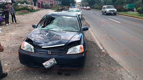 El vehículo involucrado fue asegurado