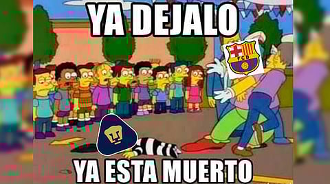 Le llueven los goles y los memes al Pumas tras caer 6-0 ante Barcelona