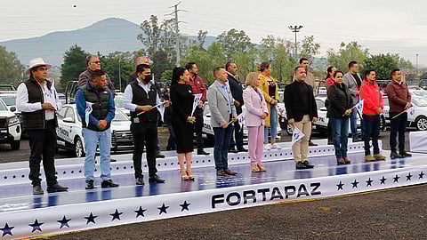 Se entregó la primera etapa de apoyos para un total de 58 municipios, quienes recibieron equipo táctico, patrullas y recursos económicos