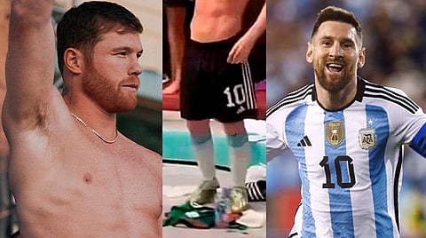 Canelo se va contra Messi tras supuestamente patear playera de México