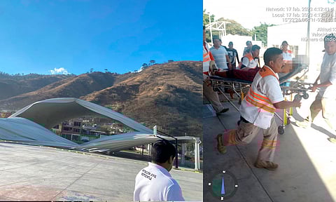 Colapsa domo de unidad deportiva en Chiapas y deja varios niños heridos