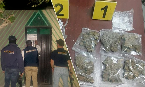 Los detenidos, la droga, así como el domicilio quedaron a disposición del Ministerio Público