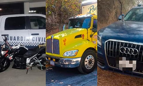 Guardia Civil asegura 11 vehículos y detiene a 5, en distintos hechos