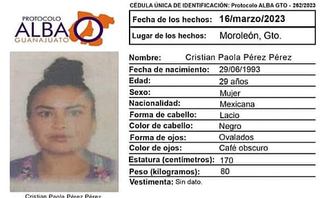 Buscan a Cristian Paola, joven moreliana desaparecida en Guanajuato