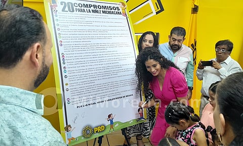 Firma PRD Michoacán 20 compromisos por la niñez
