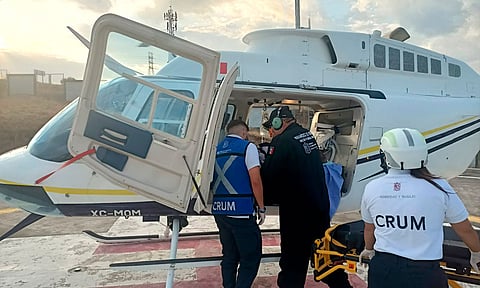 Realiza traslado aéreo de paciente del IMSS Puruándiro a Charo