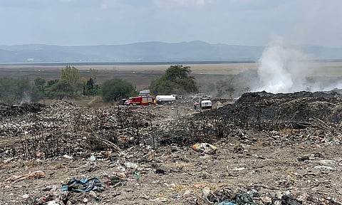 Prevé PC trabajar por lo menos 8 días más en incendio de basurero de Cuitzeo