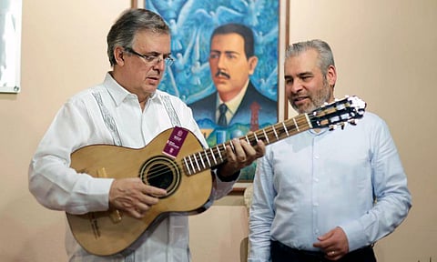 Bedolla se reúne con Ebrard en Morelia: "Recibimos a uno de los grandes de la 4T"