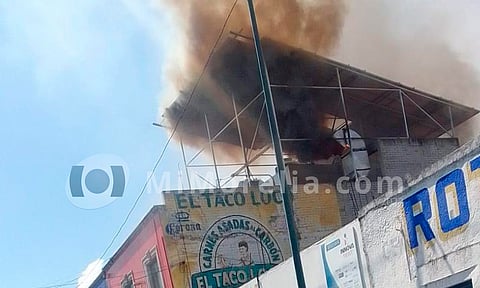 Reportan incendio en Taco Loco, negocio de Morelia